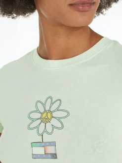 TJW SLIM FLWR PWR 2 TEE opal green