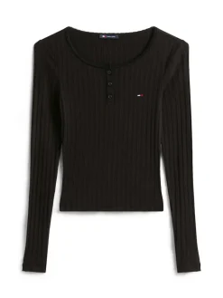 TJW SLIM SH IRREGULAR RIB LS black