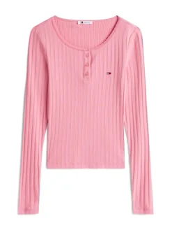TJW SLIM SH IRREGULAR RIB LS mystic pink