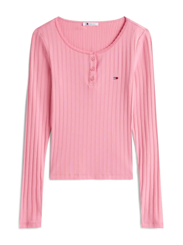 TJW SLIM SH IRREGULAR RIB LS mystic pink