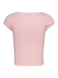 TJW SLIM SH POINTELLE SS TEE EXT precious pink