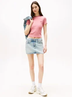 TJW SLIM SH SCRIPT TEE tahiti berry