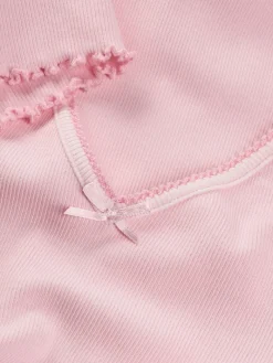TJW SLIM VNECK GMD RIB SS precious pink
