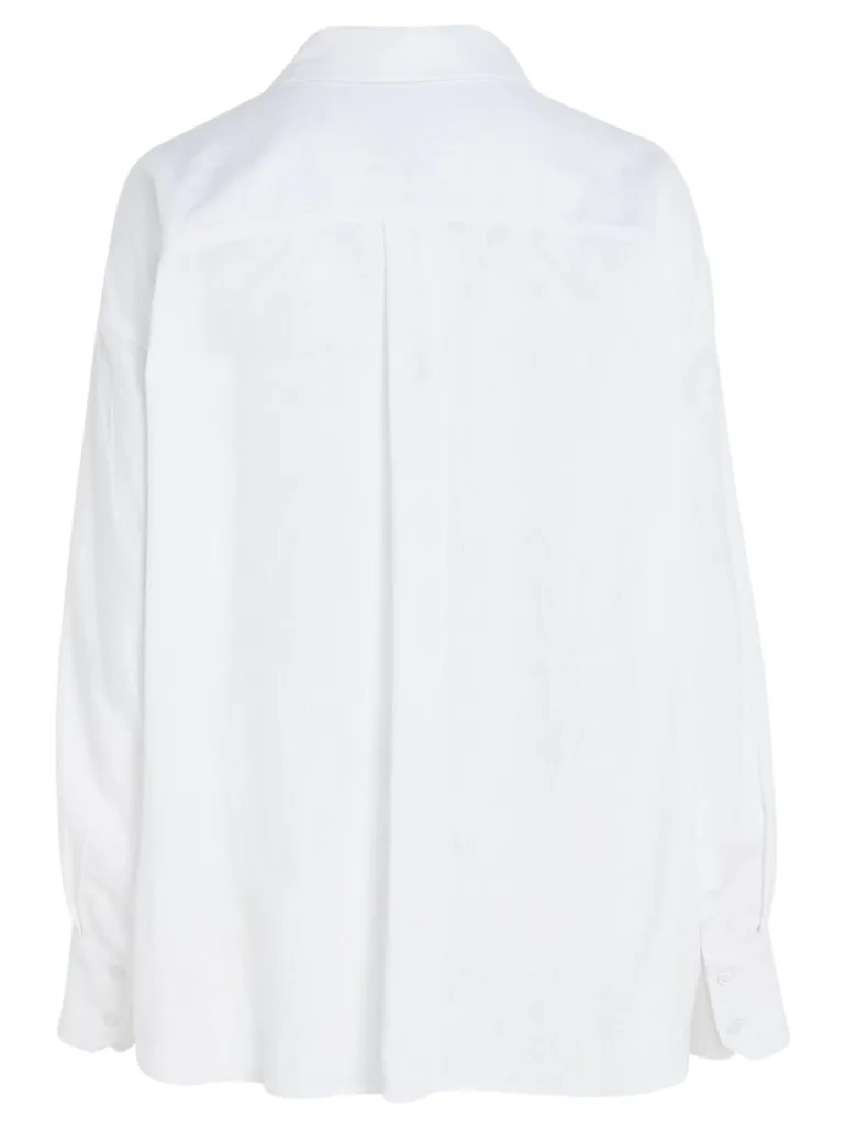 TJW SP OVR LINEN SHIRT white