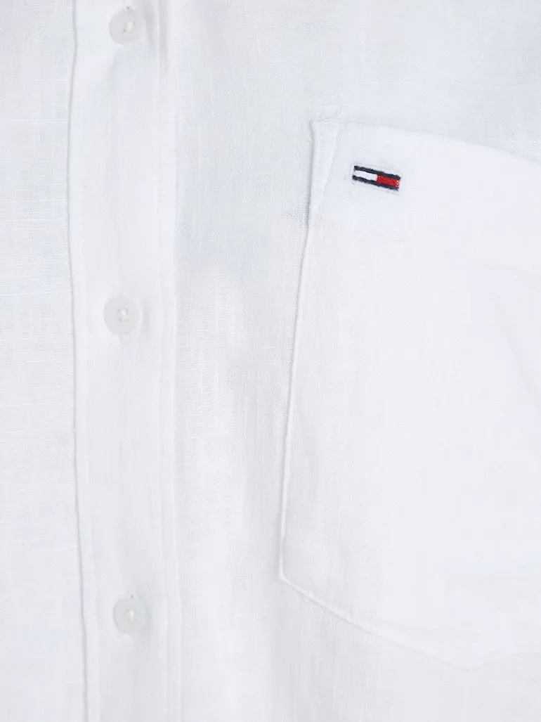 TJW SP OVR LINEN SHIRT white