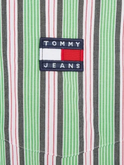TJW STRIPE SS SHIRT DRESS coastal green - multi