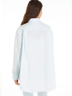 TJW SUPER OVERSIZED SHIRT shimmering blue
