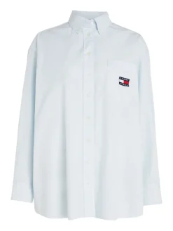 TJW SUPER OVERSIZED SHIRT shimmering blue