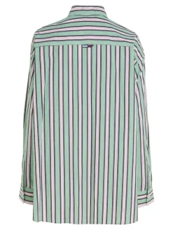 TJW ULTRA OVERSIZED STRIPE SHIRT coastal green - multi