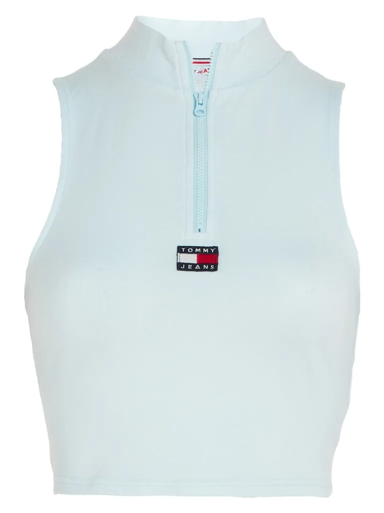 TJW XS BADGE 1/4 ZIP MOCKNECK shimmering blue