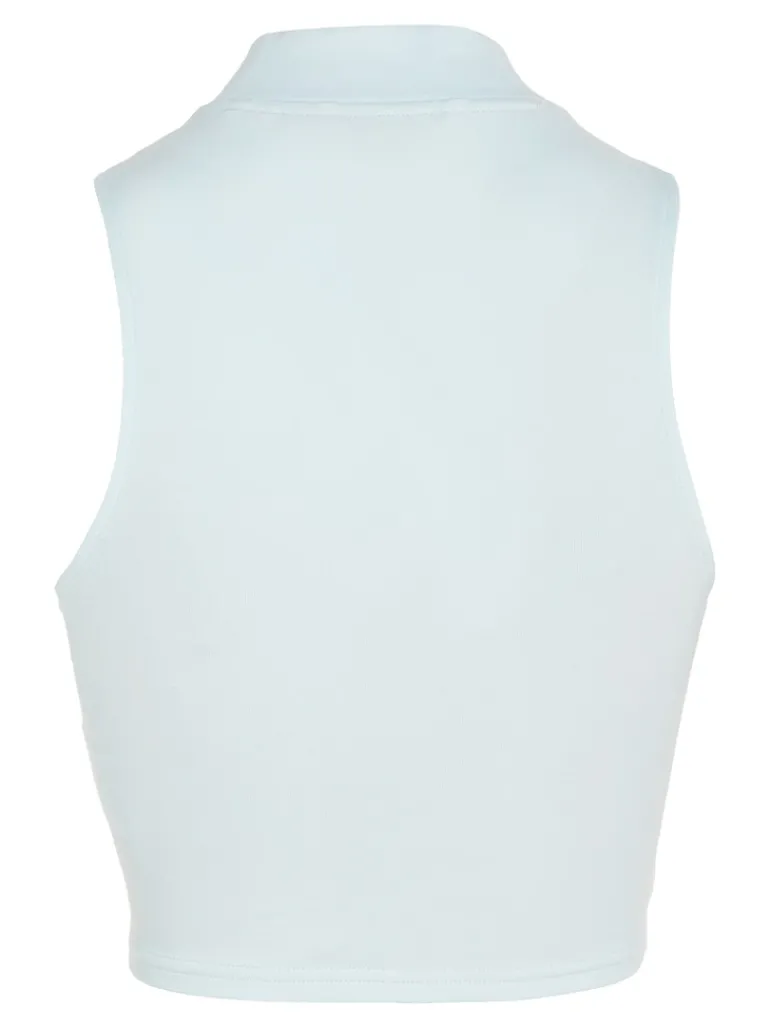 TJW XS BADGE 1/4 ZIP MOCKNECK shimmering blue