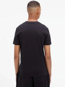 TRANSPARENT STRIPE LOGO TEE ck black