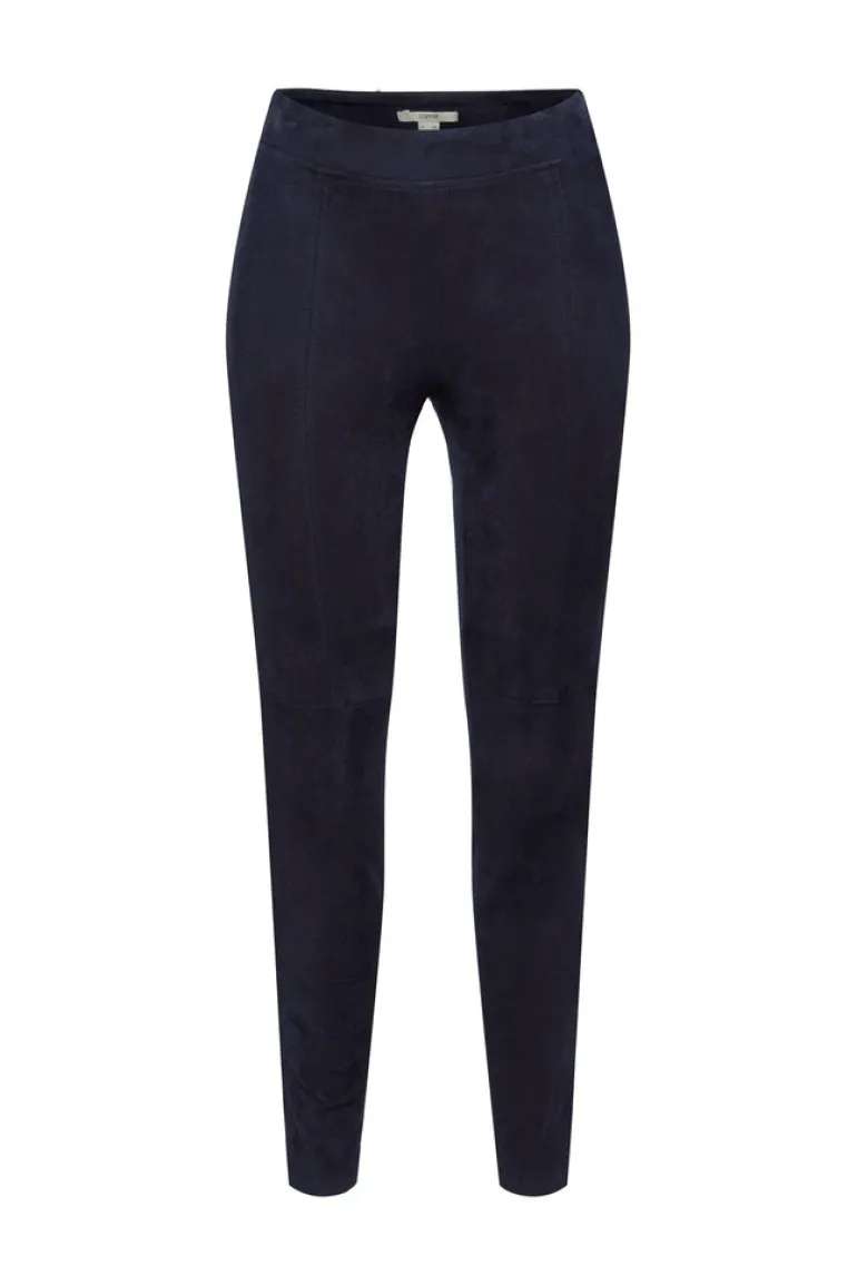 Treggings in Veloursleder-Optik navy