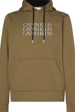 TRIPLE CENTER LOGO HOODIE delta green