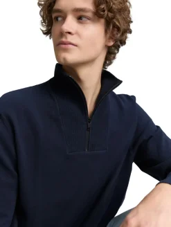 Troyer Strickpullover aus Baumwolle sky captain blue