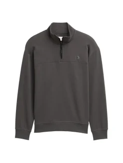 Troyer Sweatshirt mit Logo-Print ash grey