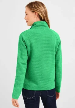 Troyer Sweatshirt mit Zipper smash green