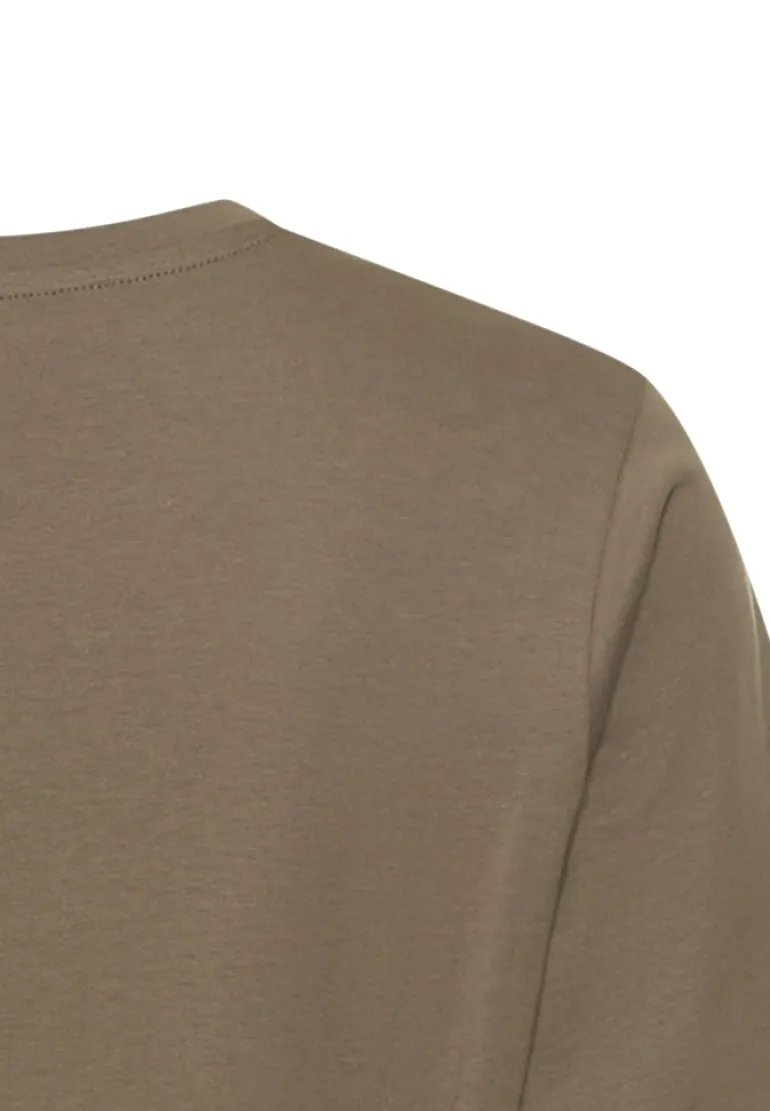 T-Shirt aus reiner Baumwolle shadow khaki