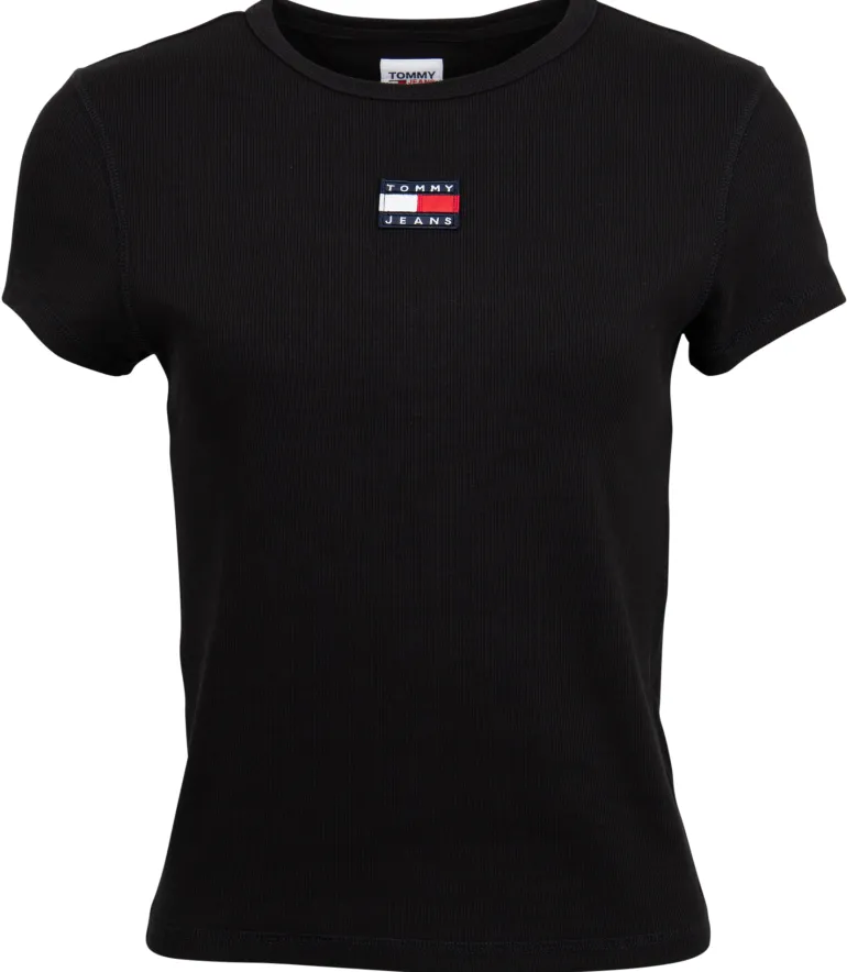 T-Shirt Baby Rib Center Badge schwarz