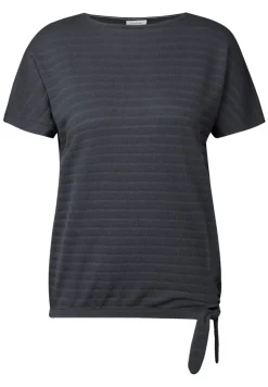 T-Shirt in Smok-Optik volcanic grey