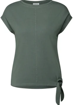 T-Shirt mit Dekosteinen dark balmy khaki