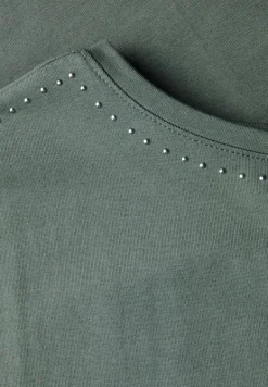 T-Shirt mit Dekosteinen dark balmy khaki