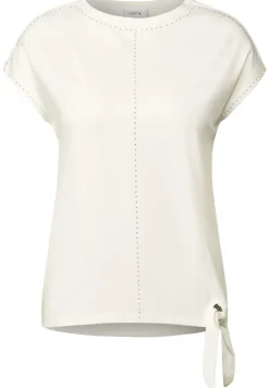 T-Shirt mit Dekosteinen vanilla white