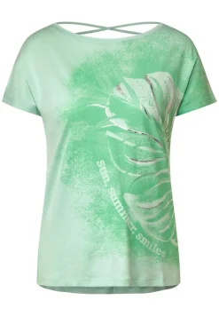 T-Shirt mit Fotoprint fresh salvia green