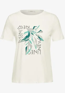 T-Shirt mit Frontprint vanilla white