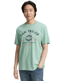 T-Shirt mit Logo-Print dust green