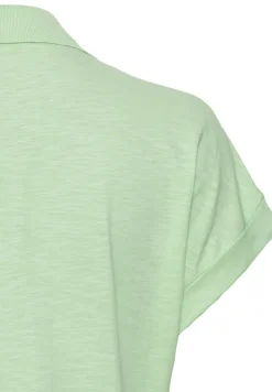 T-Shirt mit Polokragen aus Organic Cotton pistaccio