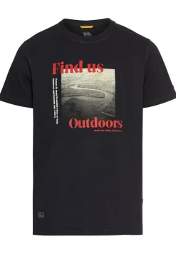T-Shirt mit Print aus Organic Cotton dark navy