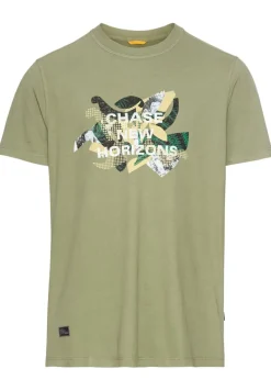 T-Shirt mit Print aus Organic Cotton dusty khaki