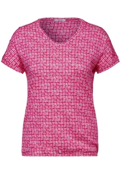 T-Shirt mit Print pink sorbet