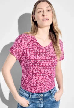 T-Shirt mit Print pink sorbet