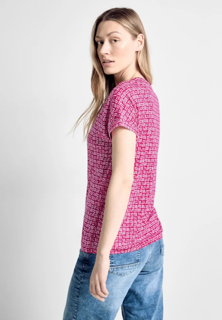 T-Shirt mit Print pink sorbet