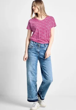 T-Shirt mit Print pink sorbet