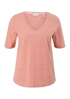 T-Shirt mit Rollsaum orange
