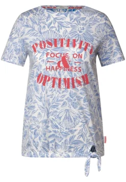 T-Shirt mit Schleifendetail marina blue