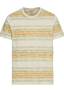 T-Shirt mit Streifenmuster aus Baumwolle sunflower