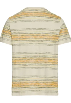 T-Shirt mit Streifenmuster aus Baumwolle sunflower