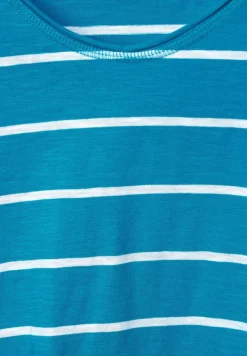 T-Shirt mit Streifenmuster caribbean blue