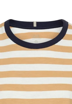 T-Shirt mit Streifenmuster caramel