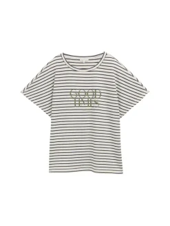 T-Shirt mit Streifenmuster offwhite navy tee stripe