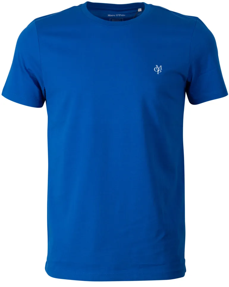 T-shirt, short sleeve, ripped collar blau