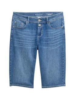 TTALEXA SLIM BERMUDA Jeans Shorts clean mid stone blue denim