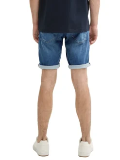 TTJOSH REGULAR SLIM Jeans Shorts mit Superstretch used mid stone blue denim