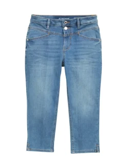 TTKATE SLIM CAPRI Jeans light stone wash denim