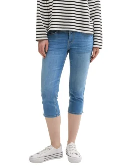 TTKATE SLIM CAPRI Jeans light stone wash denim