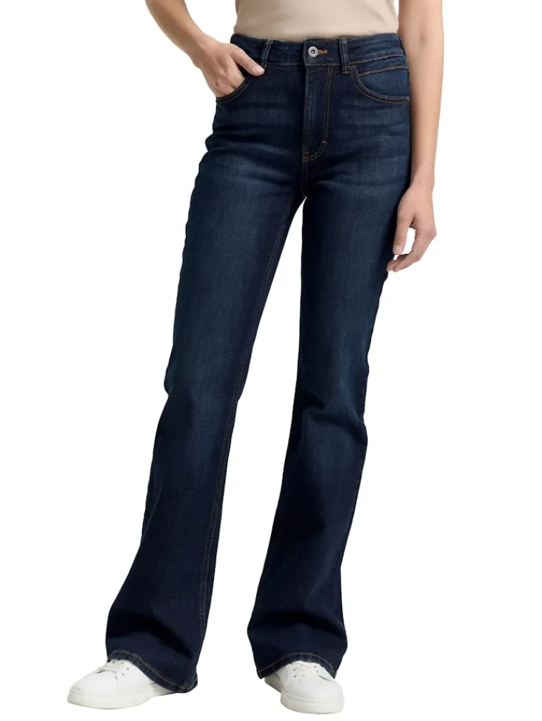 TTSTELLA BOOTCUT Jeans mit Stretch dark blue denim